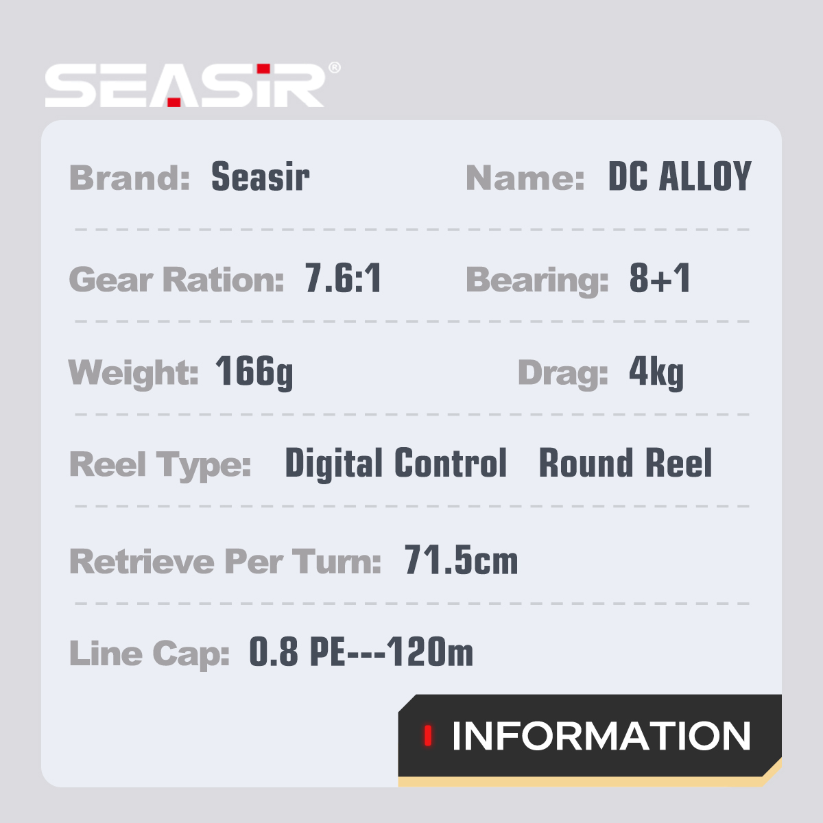 SEASIR DC Alloy ALL-metal Roun - Surf Reel recension och pris