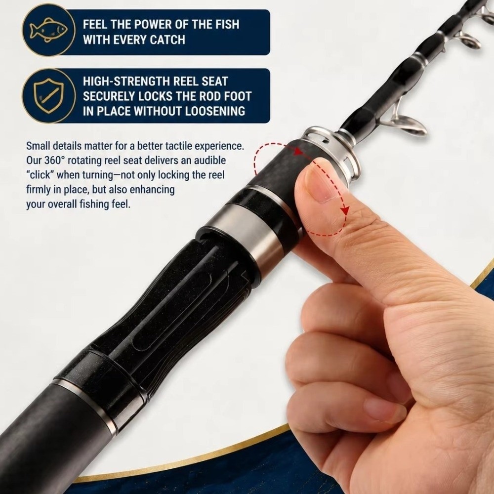 Ultra Short Telescopic Fishing - Ice Fishing Reel recension och pris