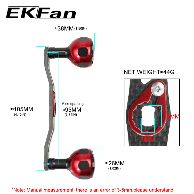 EKFan 105mm Carbon fiber Fishi - Reel Drag Knob recension och pris